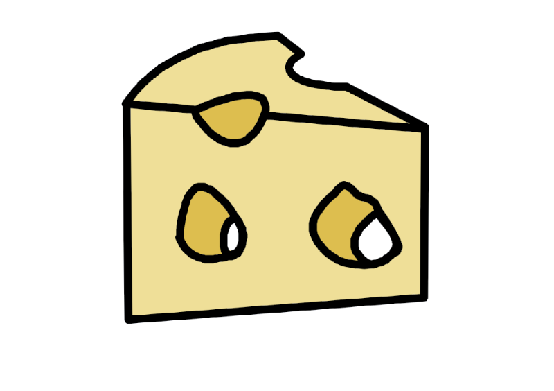 il pezzo di formaggio